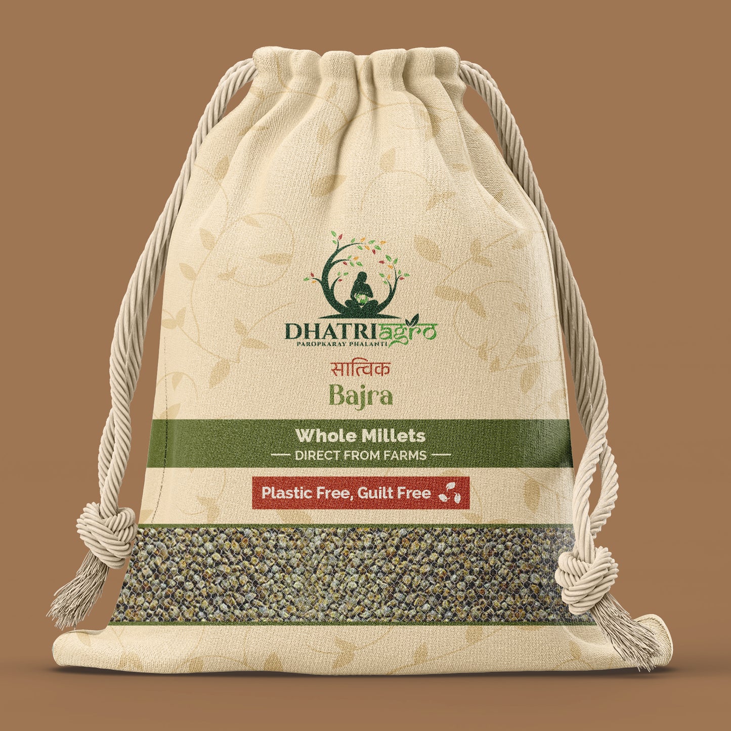 Unpolished Bajra, 1 Kg | Organic Pearl Millet | Farm Fresh | Low Sugar | Gluten Free | Natural | Pesticide Free