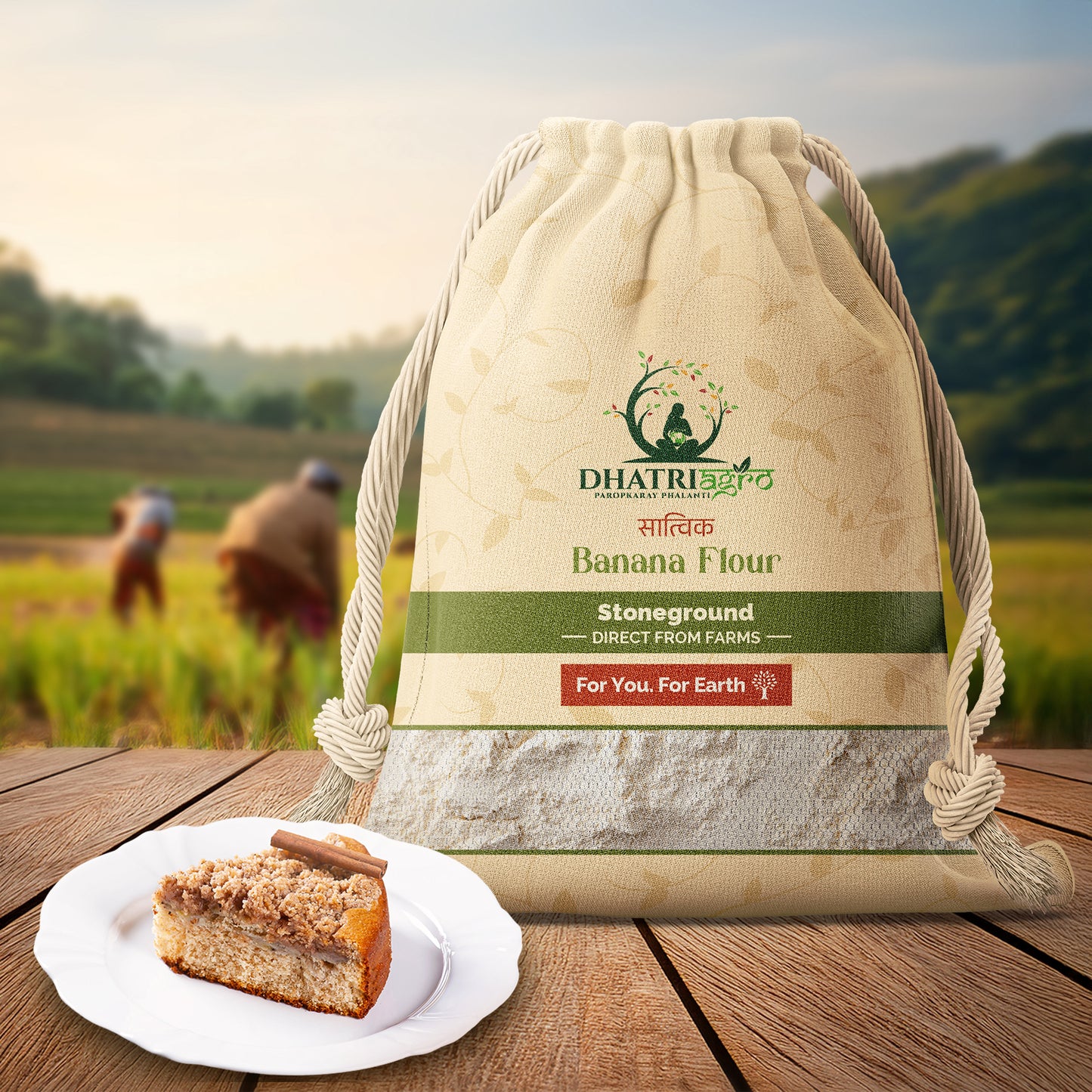 Stoneground Banana Flour, 1 Kg | Organic Bakahu | Farm Fresh | Vegan | Gluten Free | Flavorful | Pesticide Free