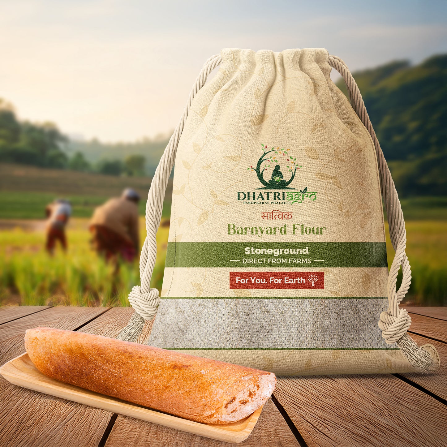 Stoneground Bhagar Atta, 1 Kg | Organic Barnyard Millet Flour | Farm Fresh | Gluten Free| Vegan | Pesticde Free