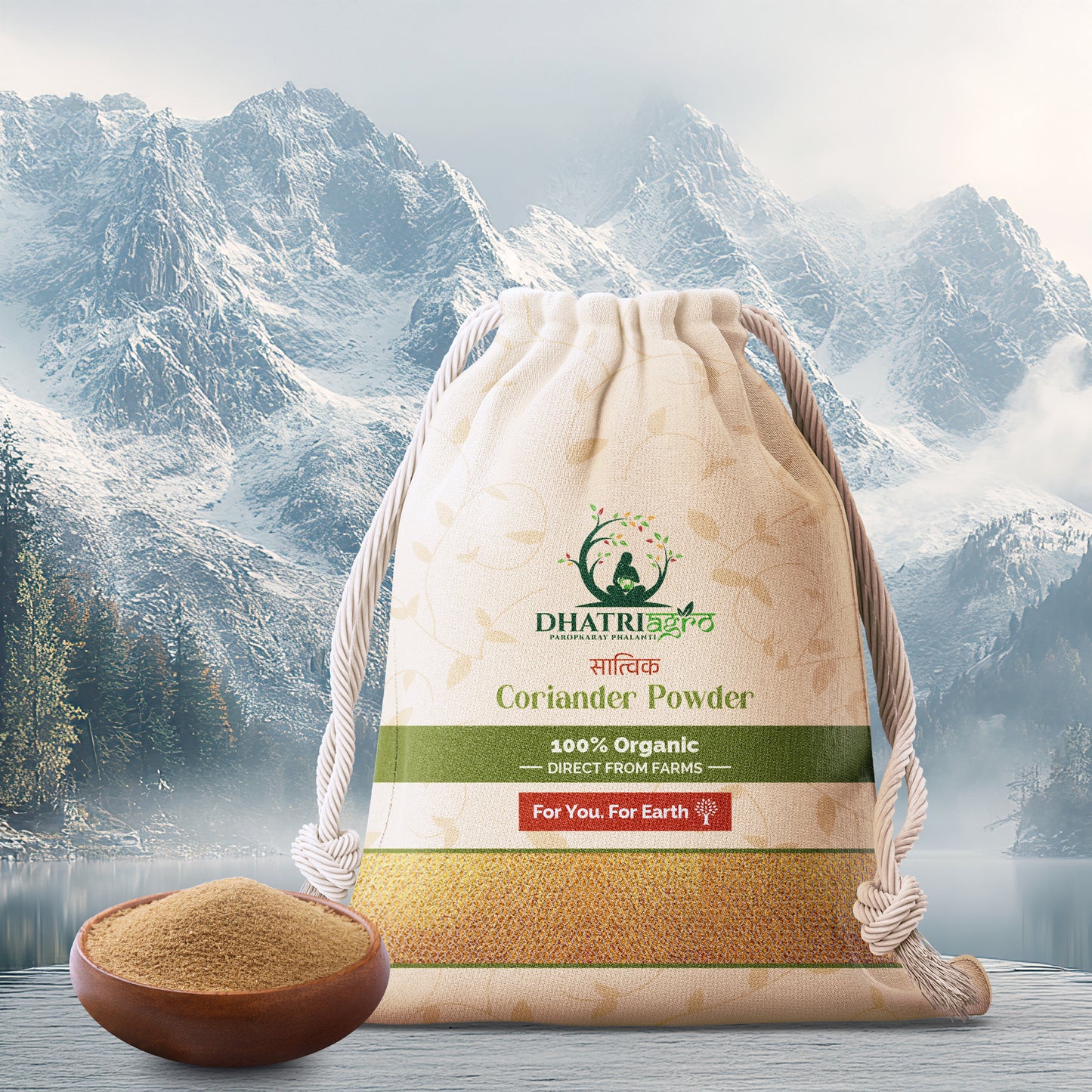 Handpounded Dhania Powder, 1 Kg | Organic Coriander Powder | Farm Fresh | Vegan | Low GI | Flavorful | Pesticide Free | Natural