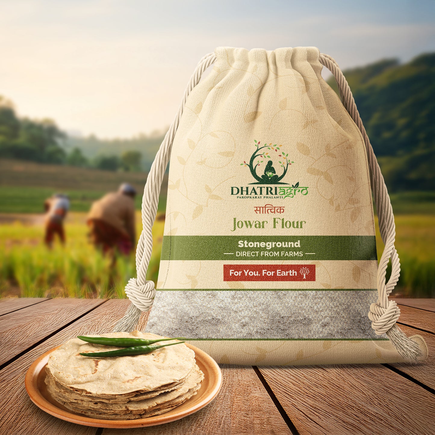 Stoneground Jowar Flour/Atta,1 Kg | Organic Sorghum Flour | Farm Fresh | Gluten Free | Diabetic Friendly | Pesticide Free
