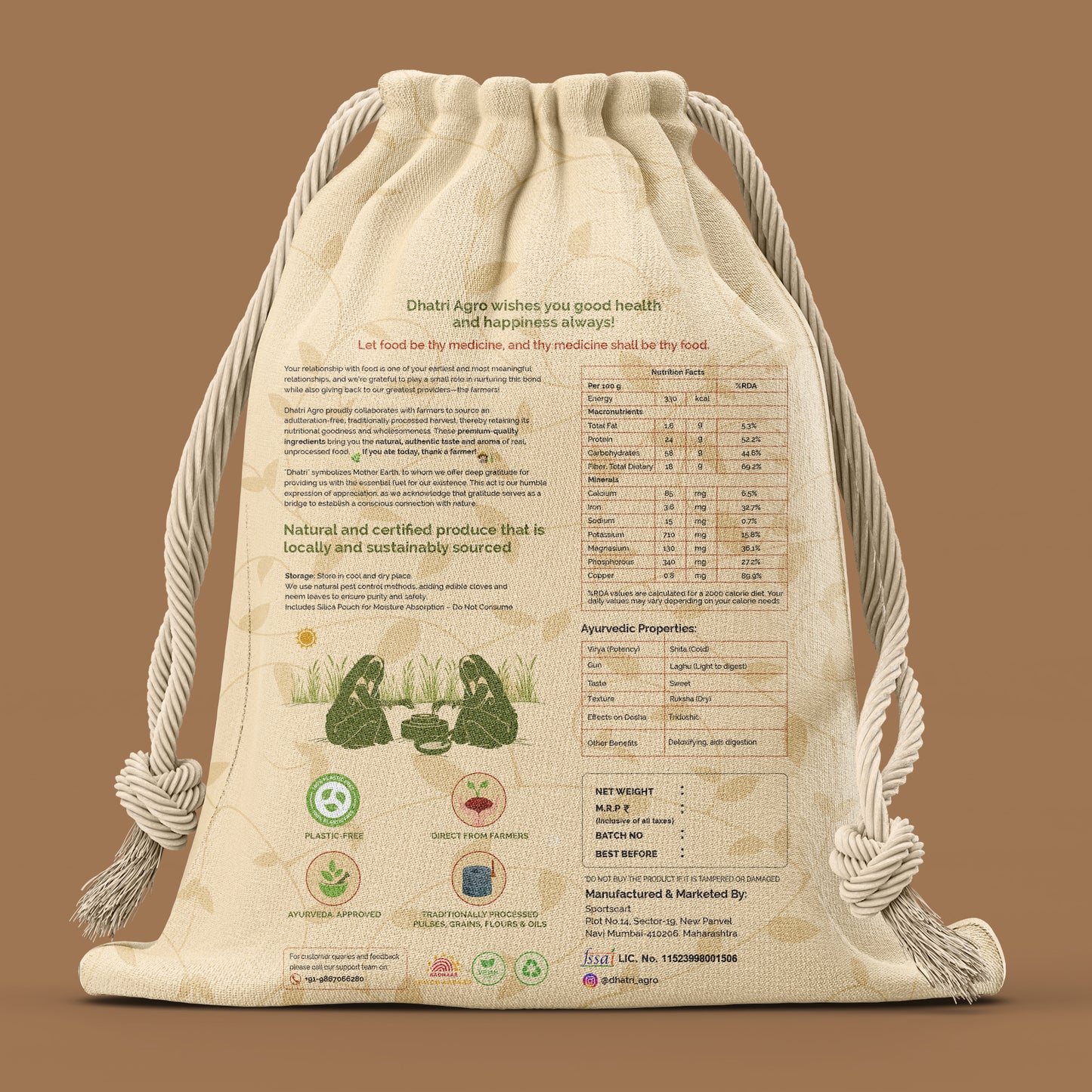 Dhatri Agro Unpolished Moong Chilka Dal, 1 Kg | Split Green Gram | Fibre-Rich | Easy to Digest | No Polish | Protein-Rich | Sustainable & Clean | Eco-Friendly Pack