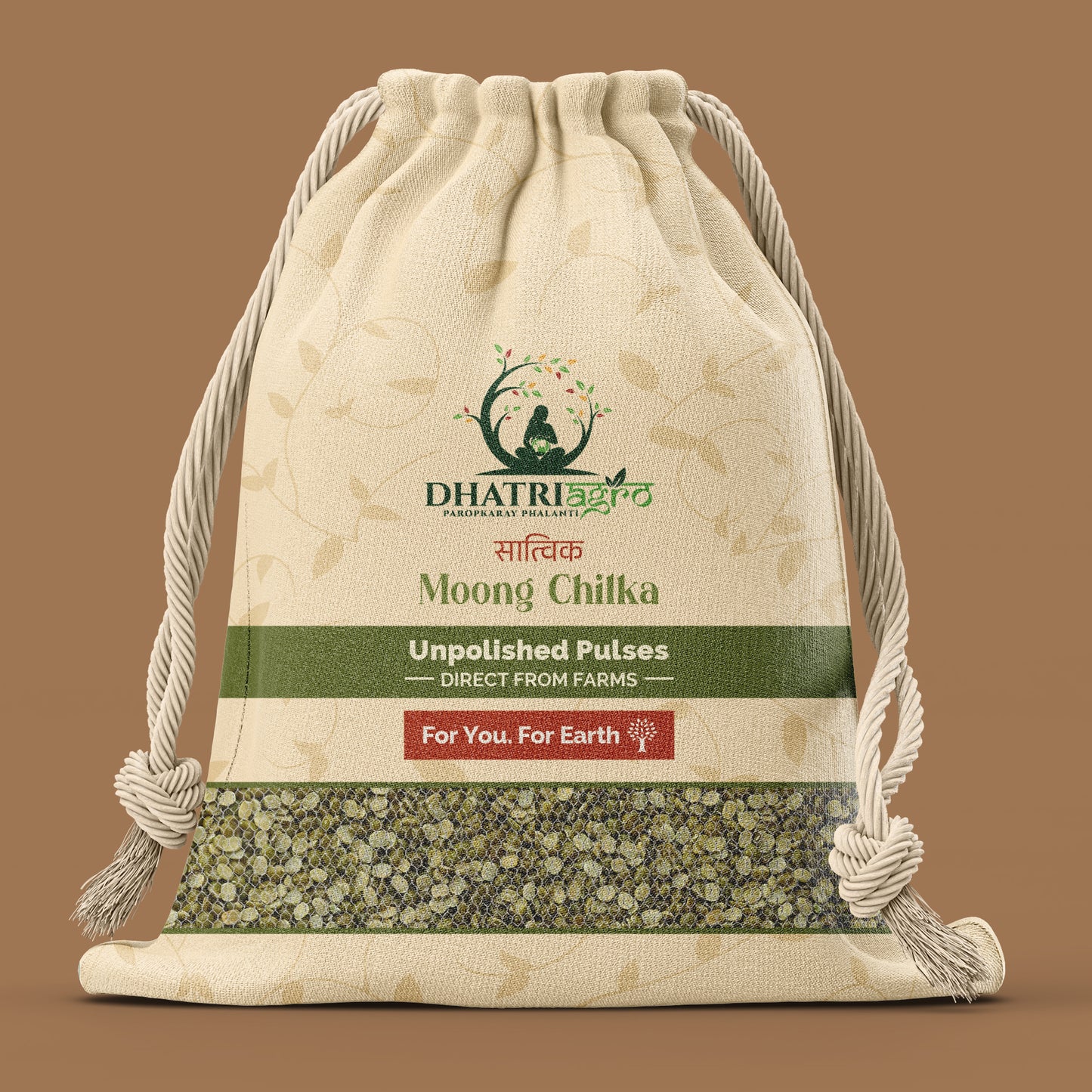 Dhatri Agro Unpolished Moong Chilka Dal, 1 Kg | Split Green Gram | Fibre-Rich | Easy to Digest | No Polish | Protein-Rich | Sustainable & Clean | Eco-Friendly Pack