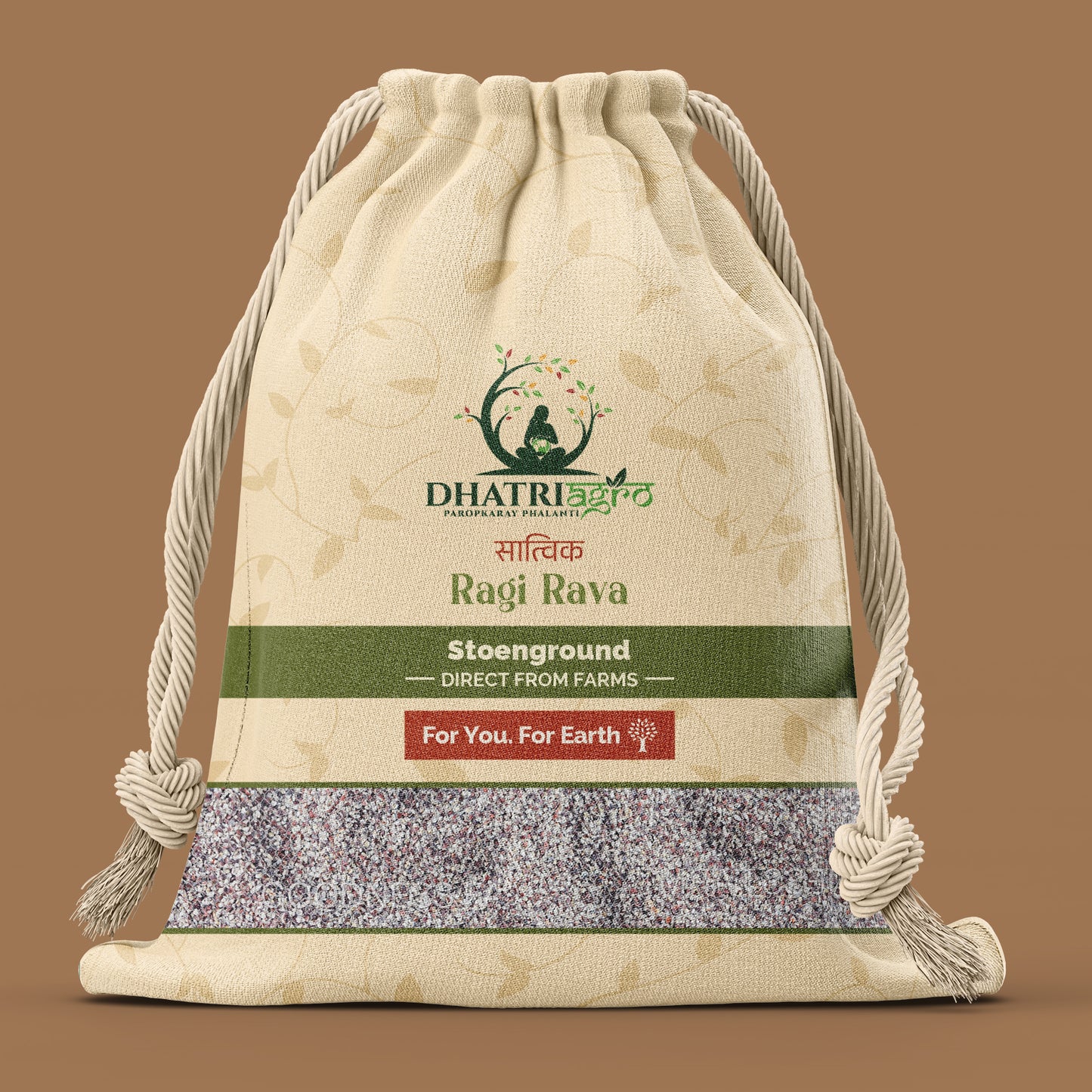 Dhatri Agro Ragi Rava, 1 Kg | Nachni Suji | Diabetic-Friendly, Iron-Rich | Natural, Chemical-Free | Eco-Friendly