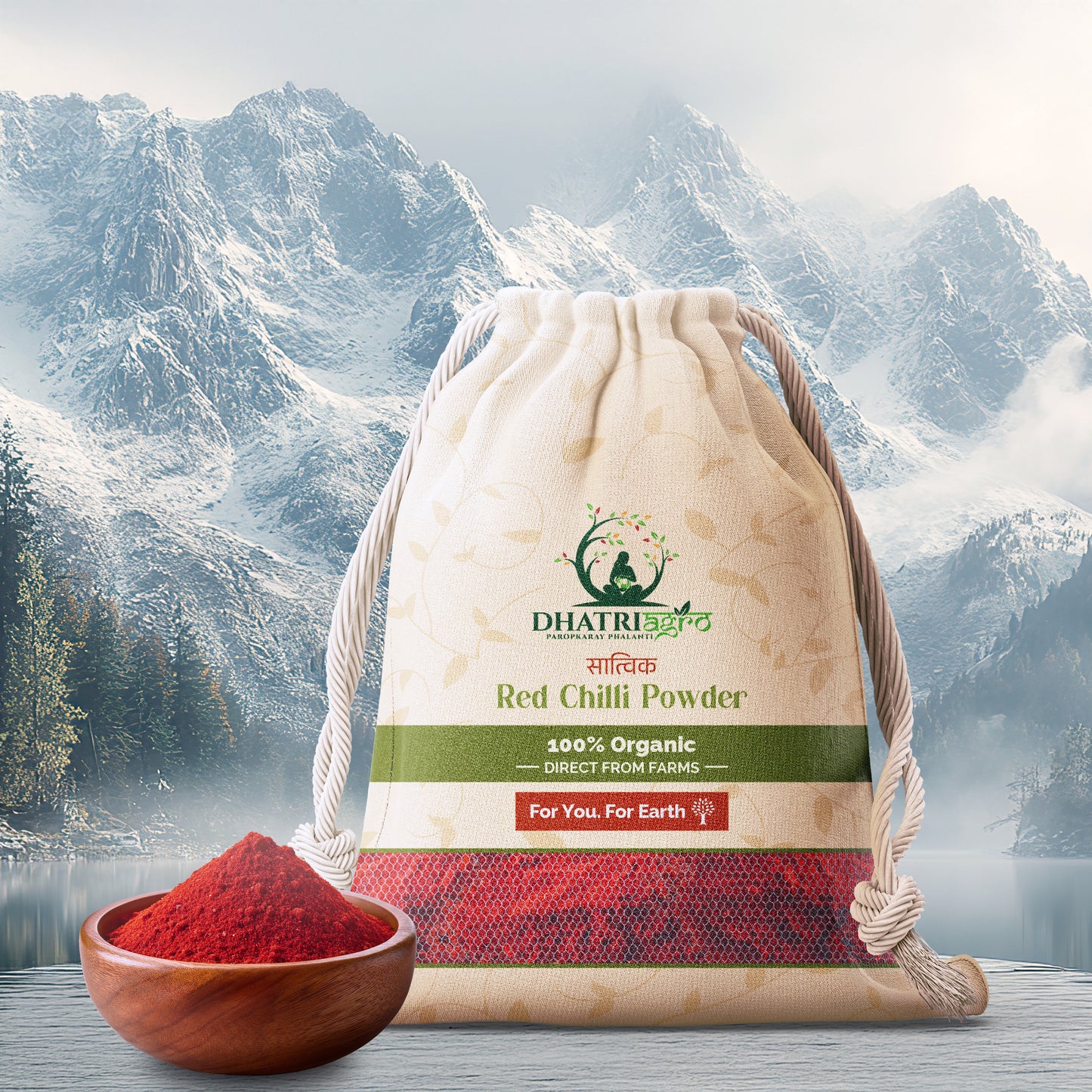 Handpounded Red Chilli Powder, 1 Kg | Organic Lal Mirch Powder | Farm Fresh | Gluten Free | Low GI | Fragrant | Chemical Free