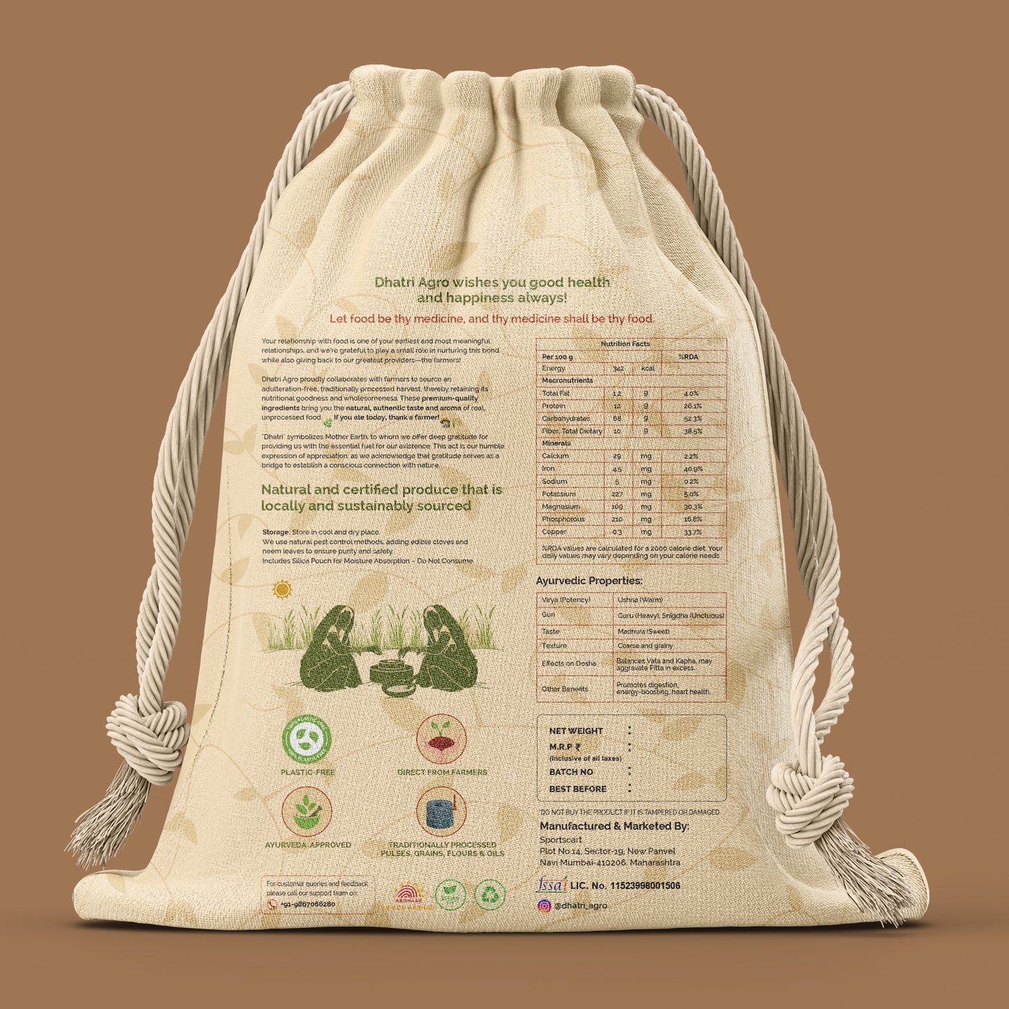 Stoneground Wheat Daliya, 1 Kg | Organic Samba Rava | Farm Fresh | Low GI | Diabetic Friendly | Flavorful | Pesticide Free