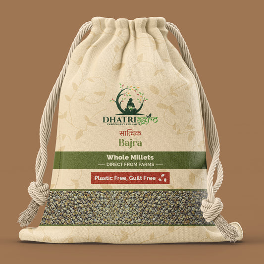 Unpolished Bajra, 1 Kg | Organic Pearl Millet | Farm Fresh | Low Sugar | Gluten Free | Natural | Pesticide Free