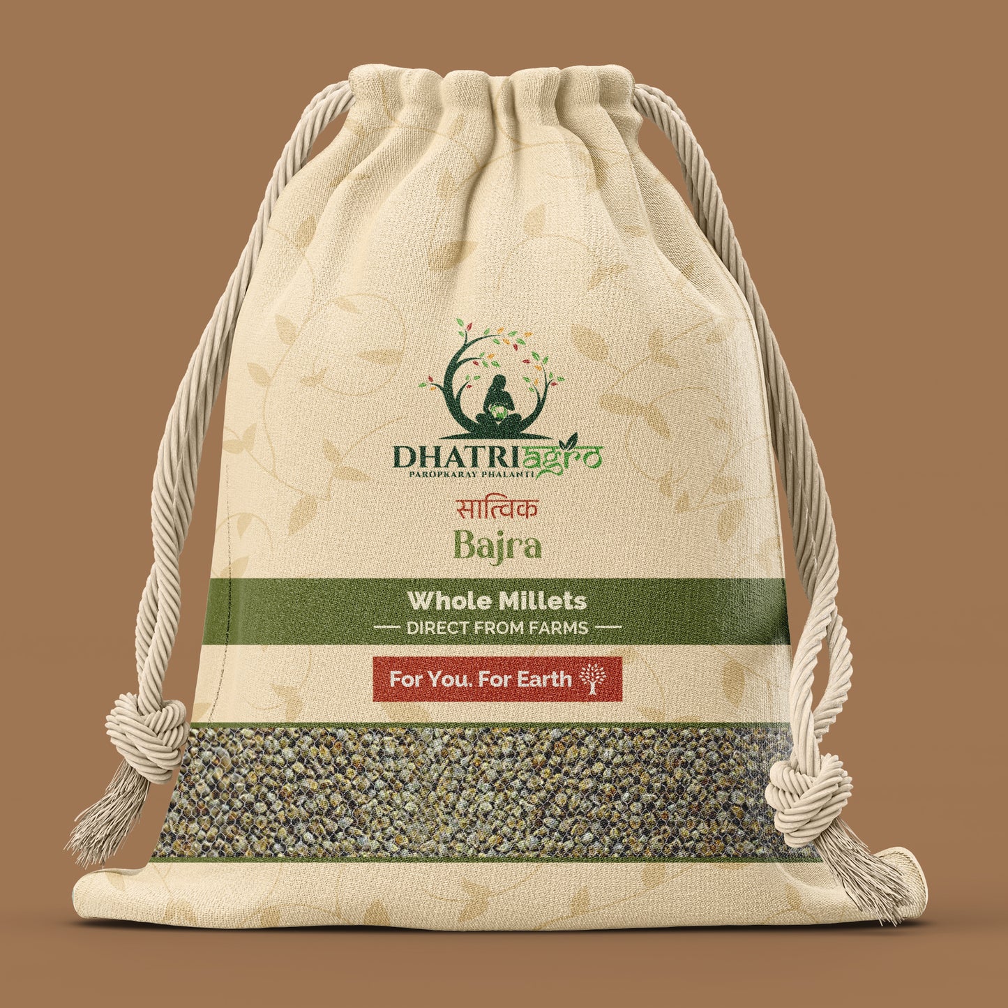 Unpolished Bajra, 1 Kg | Organic Pearl Millet | Farm Fresh | Low Sugar | Gluten Free | Natural | Pesticide Free