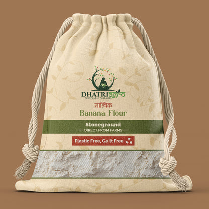 Stoneground Banana Flour, 1 Kg | Organic Bakahu | Farm Fresh | Vegan | Gluten Free | Flavorful | Pesticide Free