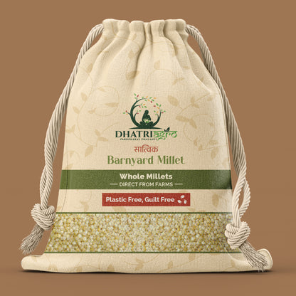 Unpolished Barnyard Millet, 1 Kg | Organic Sanwa/Samvat ke Chawal | Farm Fresh | Gluten Free | Low GI | Natural | Chemical Free