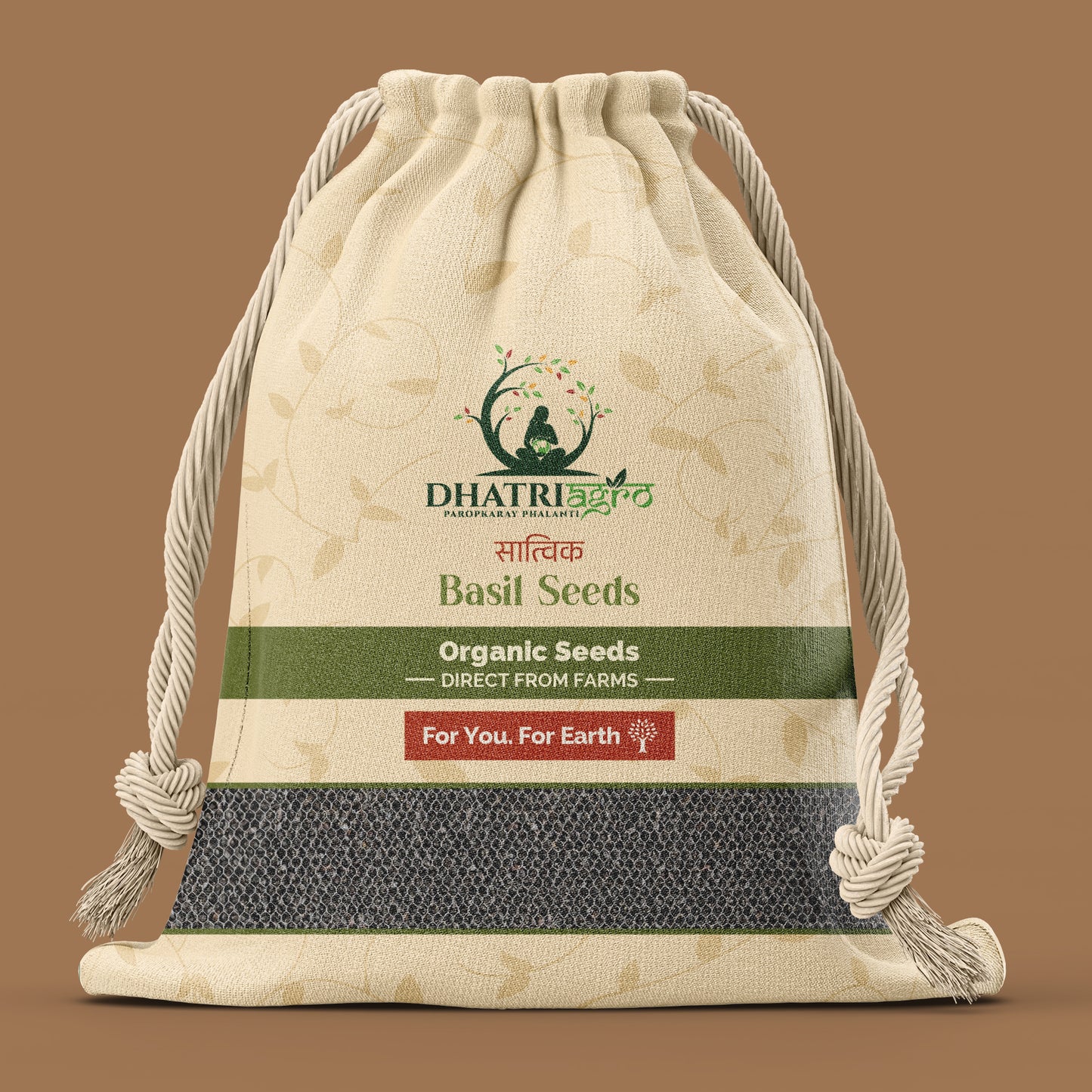 Dhatri Agro Raw Basil Seeds, 250g | Sabja Beej for Cooling and Digestion | High Fibre | Gut and Skin Cleanser | Hydrating Superfood | Eco-Friendly Packaging