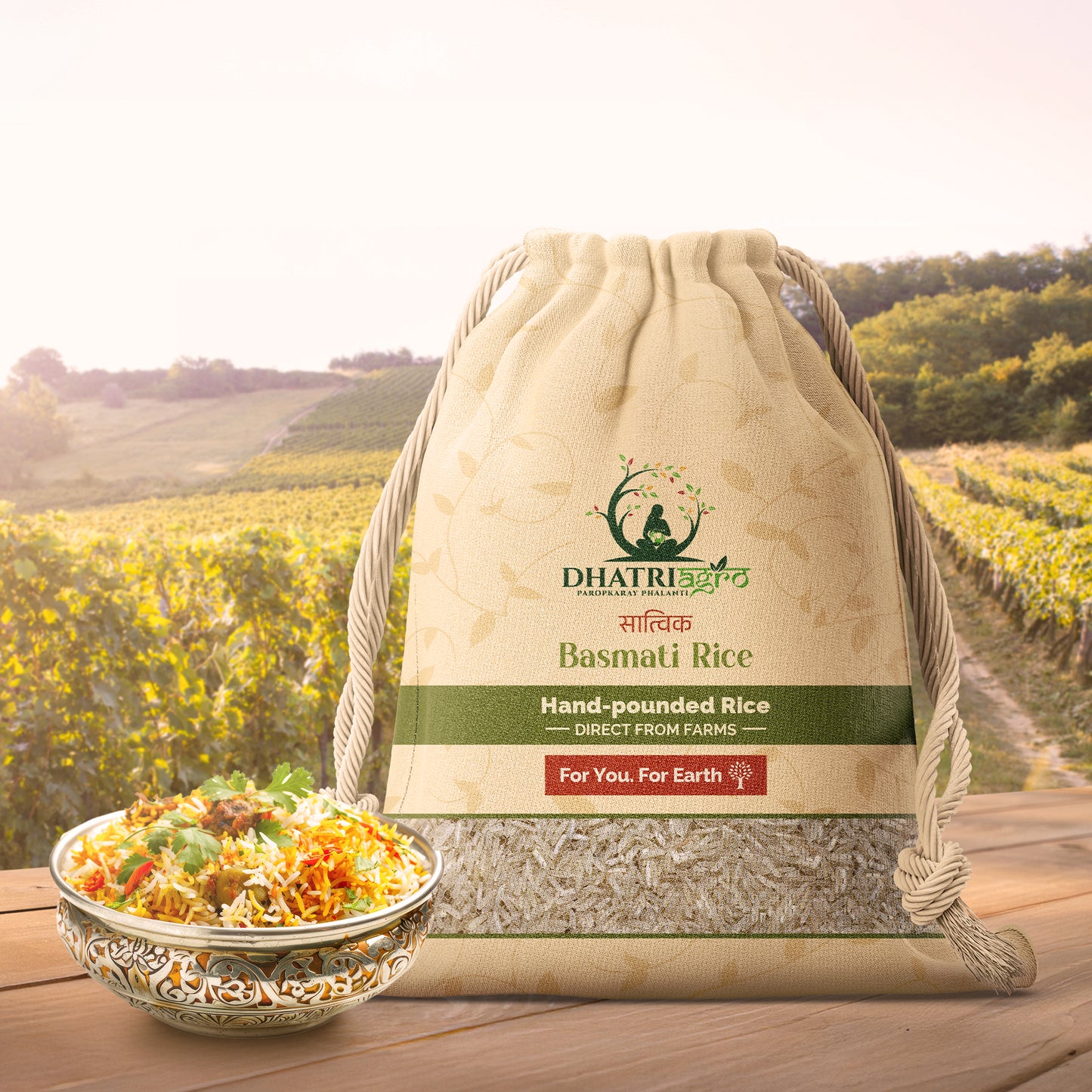 Handpounded White Basmati Rice, 1 Kg | Organic Rice | Farm Fresh | Protein Rich | Gluten Free | Highly Aromatic | Chemical free