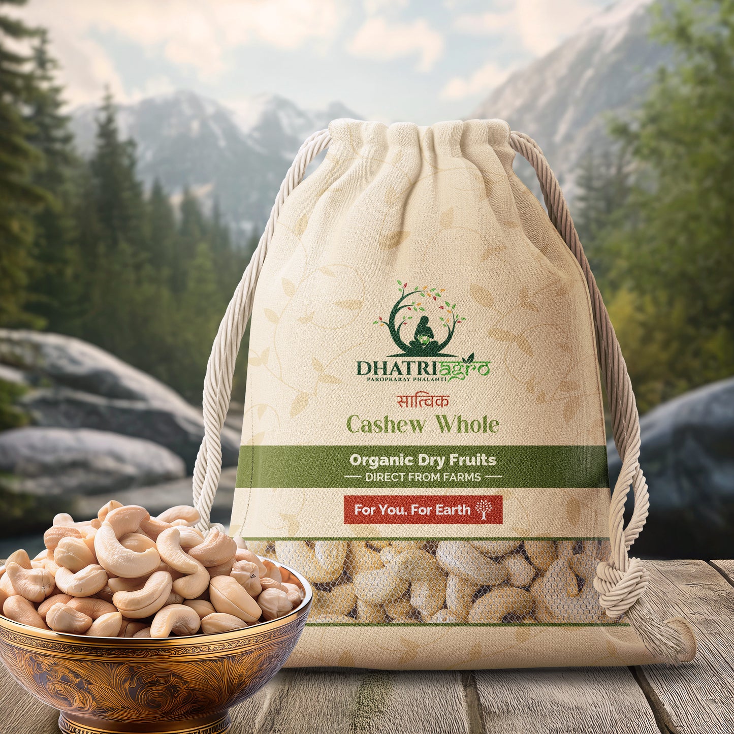 Cashew Whole, 1 Kg | Organic Kaju | Farm Fresh | Low GI | Gluten Free | Flavorful | Chemical Free