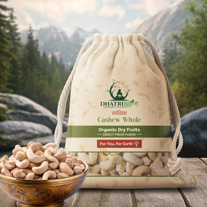 Cashew Whole, 1 Kg | Organic Kaju | Farm Fresh | Low GI | Gluten Free | Flavorful | Chemical Free
