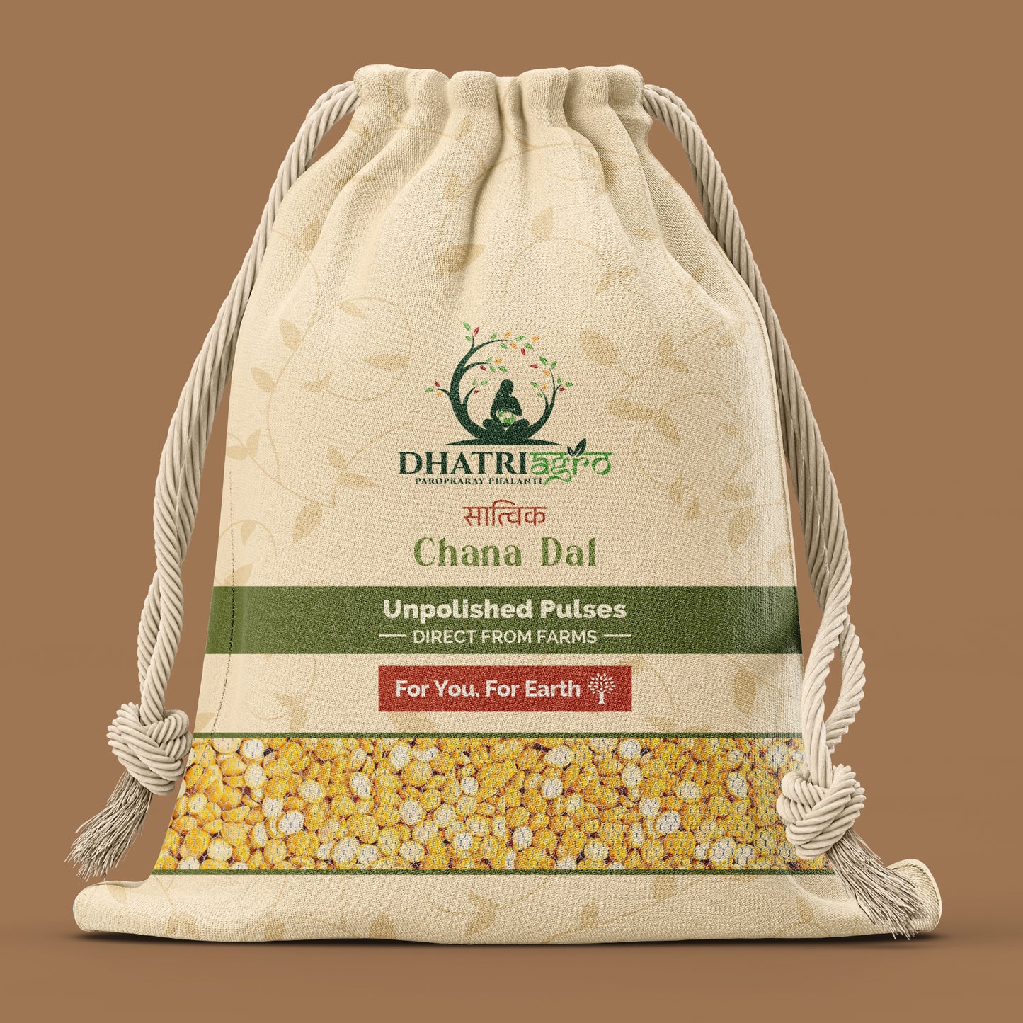 Unpolished Chana Dal, 1 Kg | Organic Split Yellow Chickpeas | Farm Fresh | Gluten Free | Protein Rich | Maharashtra Pulses | Chemical Free
