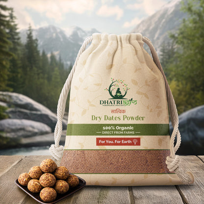 Dhatri Agro Dry Dates Powder, 1Kg | Kharek Powder | Iron-Rich, Natural Sweetener for Kids & Adults | No Additives, Preservative-Free | Eco-Friendly