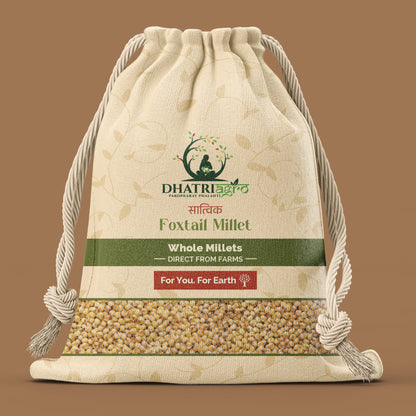 Unpolished Foxtail Millet, 1 Kg | Organic Kangni/Kakum | Farm Fresh | Gluten Free | Vegan | Vitamin B Complex Rich | Natural | Chemical Free