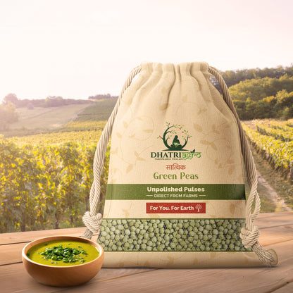 Unpolished Green Peas, 1 Kg | Organic Matar/Vatana | Farm Fresh | Gluten Free | Low GI | Flavourful | Chemical Free