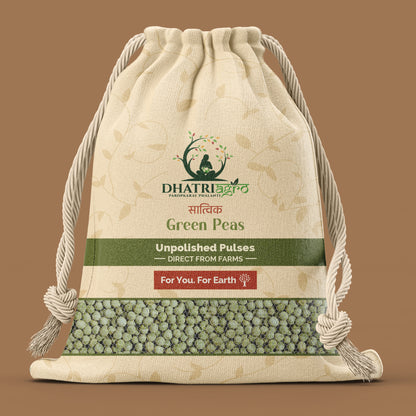 Unpolished Green Peas, 1 Kg | Organic Matar/Vatana | Farm Fresh | Gluten Free | Low GI | Flavourful | Chemical Free
