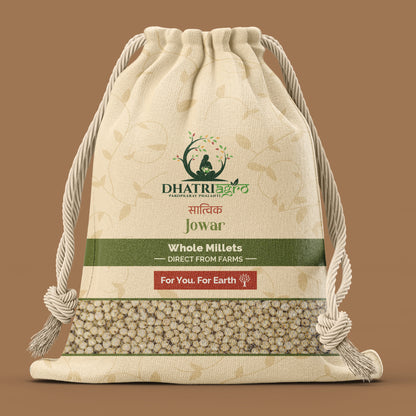 Unpolished Jowar, 1 Kg | Organic Sorghum Bicolor | Farm Fresh | Vegan | Gluten Free | Natural | Chemical Free