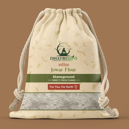 Stoneground Jowar Flour/Atta,1 Kg | Organic Sorghum Flour | Farm Fresh | Gluten Free | Diabetic Friendly | Pesticide Free