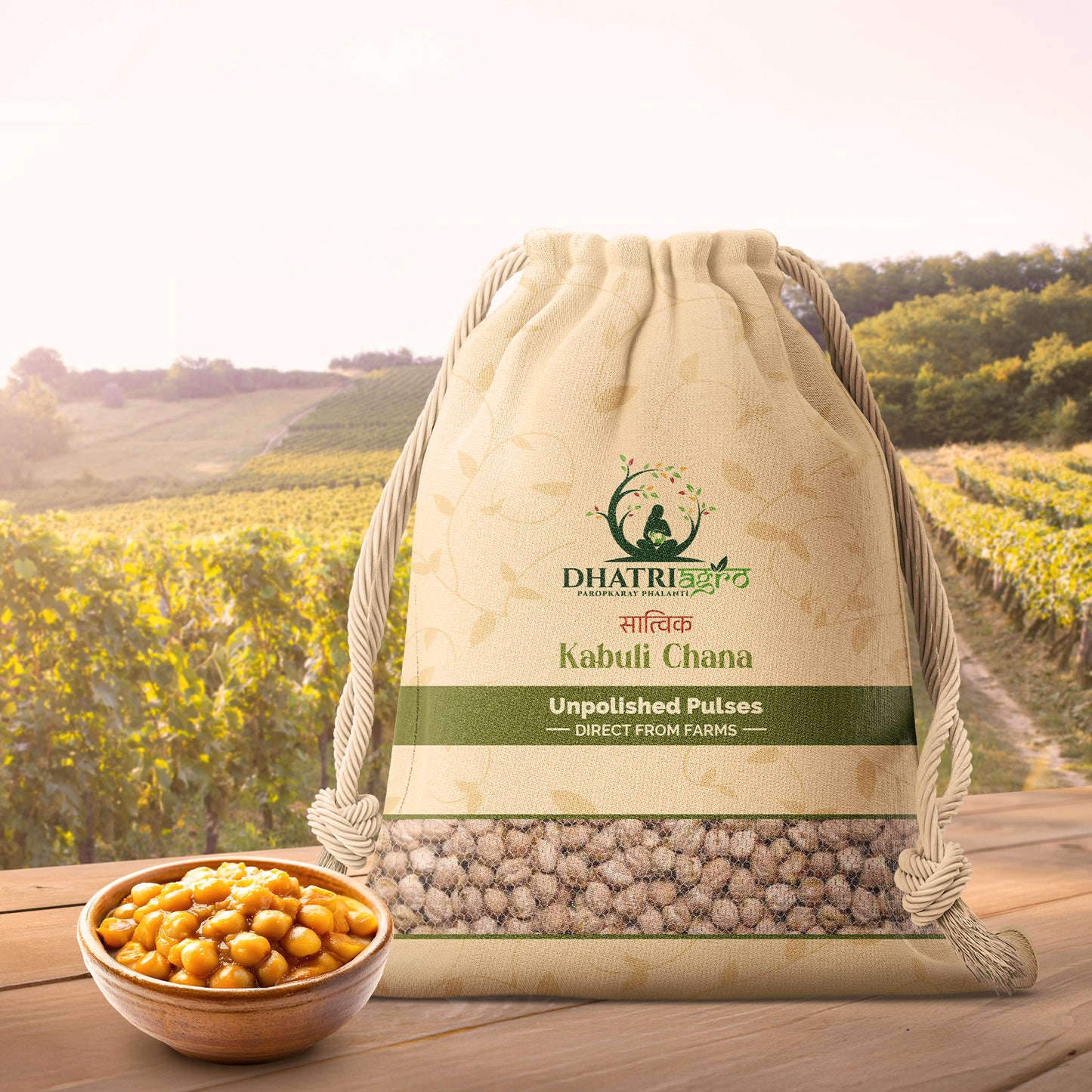 Unpolished Kabuli Chana (Chhole), 1 Kg | Organic Chickpeas | Farm Fresh | Vegan | Gluten Free | Latur Pulses | Natural