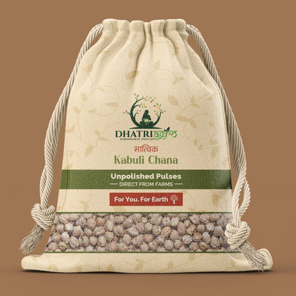 Unpolished Kabuli Chana (Chhole), 1 Kg | Organic Chickpeas | Farm Fresh | Vegan | Gluten Free | Latur Pulses | Natural
