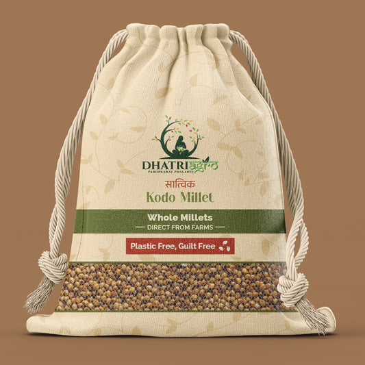 Unpolished Kodo Millet, 1 Kg | Organic Kodon Millet | Farm Fresh | Low GI | Gluten Free | Natural | Chemical Free