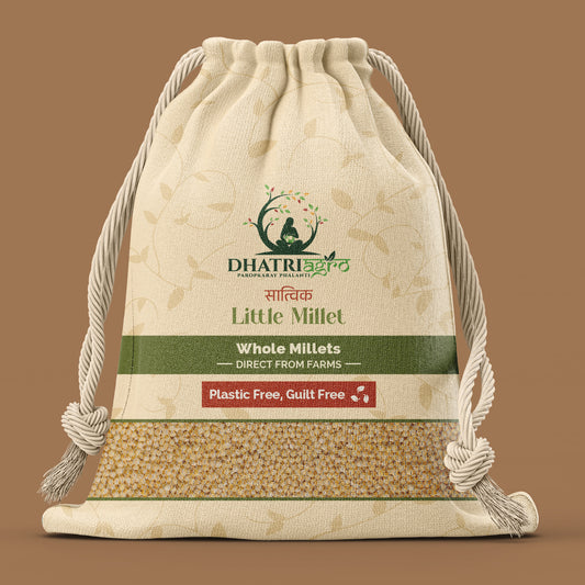 Unpolished Little Millet, 1 Kg | Organic Moraiyo/Kutki | Farm Fresh | Vegan | Low GI | Natural | Pesticide Free