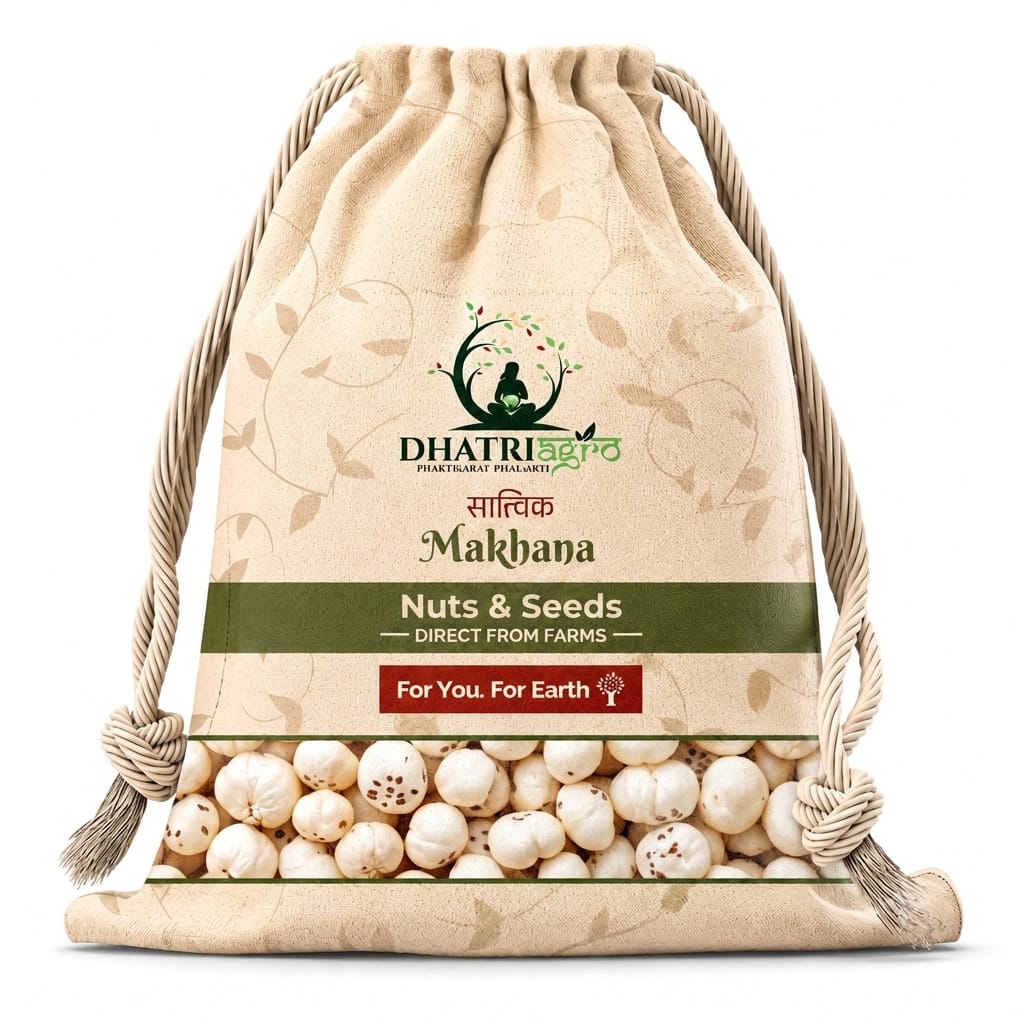 Dhatri Premium Phool Makhana (Fox Nuts) | Single Origin Mithila, Bihar | Traditionally Processed | Healthy Vrat & Fasting Snack | Naturally Rich in Protein & Fibre | Gluten Free Lotus Seeds 100Gram