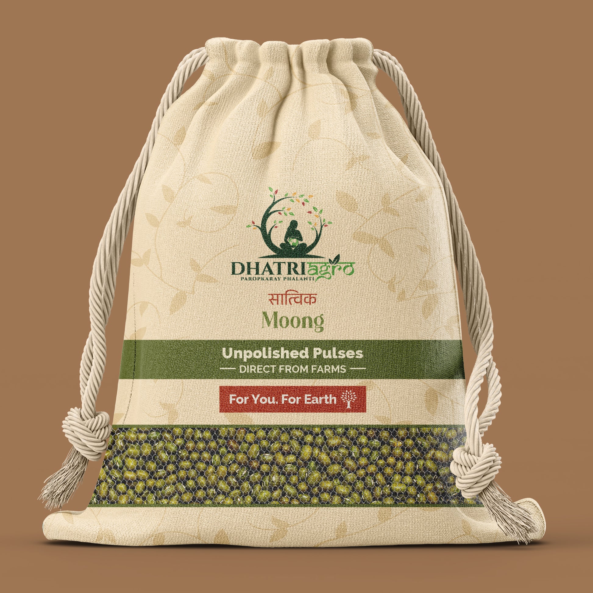 Dhatri Moong unpolished pulses package