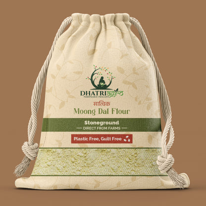 Stoneground Moong Dal Flour, 1 Kg | Organic Moong ki Dal ka Atta | Farm Fresh | Gluten Free | Low GI | Chemical Free