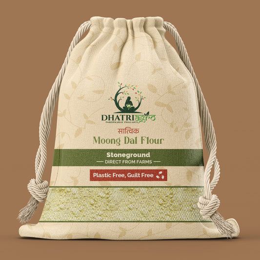 Stoneground Moong Dal Flour, 1 Kg | Organic Moong ki Dal ka Atta | Farm Fresh | Gluten Free | Low GI | Chemical Free