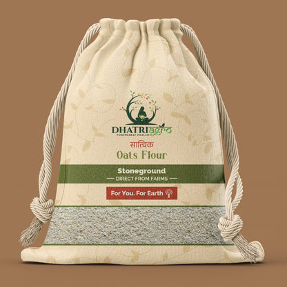 Stoneground Oats Flour, 1 Kg | Organic | Farm Fresh | Vegan | Gluten Free | Flavorful | Pesticide Free