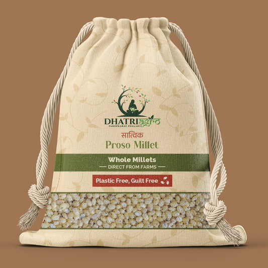 Unpolished Proso Millet, 1 Kg | Organic Chena | Farm Fresh | Low GI | Vegan | Natural | Pesticide Free