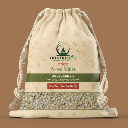 Unpolished Proso Millet, 1 Kg | Organic Chena | Farm Fresh | Low GI | Vegan | Natural | Pesticide Free