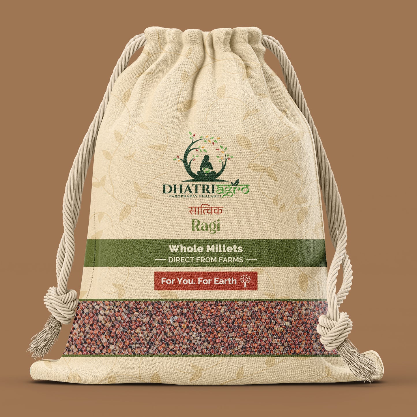 Unpolished Ragi Whole, 1 Kg | Organic Finger millet | Farm Fresh | Gluten Free | Low GI | Natural | Chemical Free