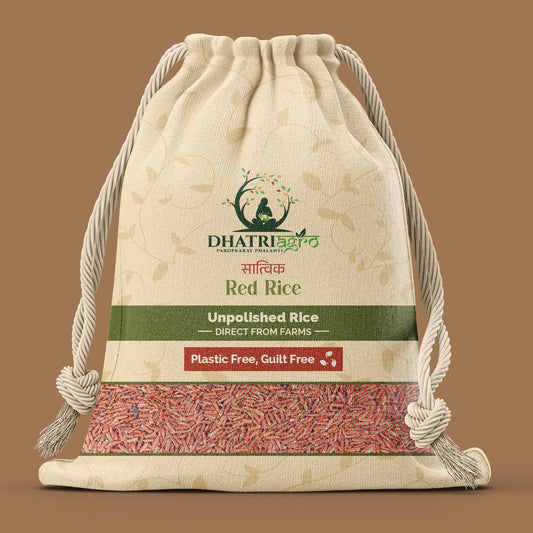 Handpounded Red Rice, 1 Kg | Organic Matta Rice | Farm Fresh | Vegan | Low GI | Flavourful | Chemical Free