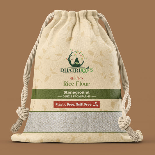 Stoneground Chawal Atta, 1 Kg | Organic Rice Flour | Farm Fresh | Gluten Free | Vegan | Natural | Chemical Free