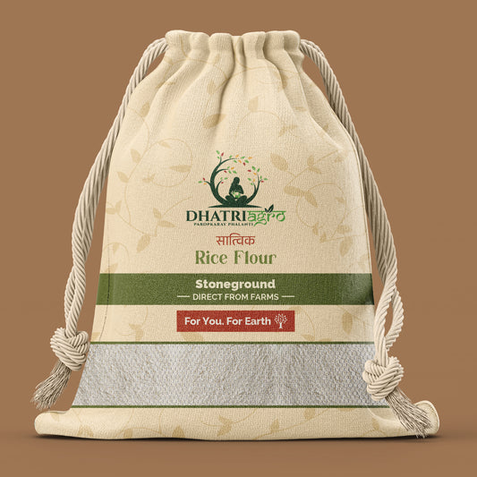 Stoneground Chawal Atta, 1 Kg | Organic Rice Flour | Farm Fresh | Gluten Free | Vegan | Natural | Chemical Free
