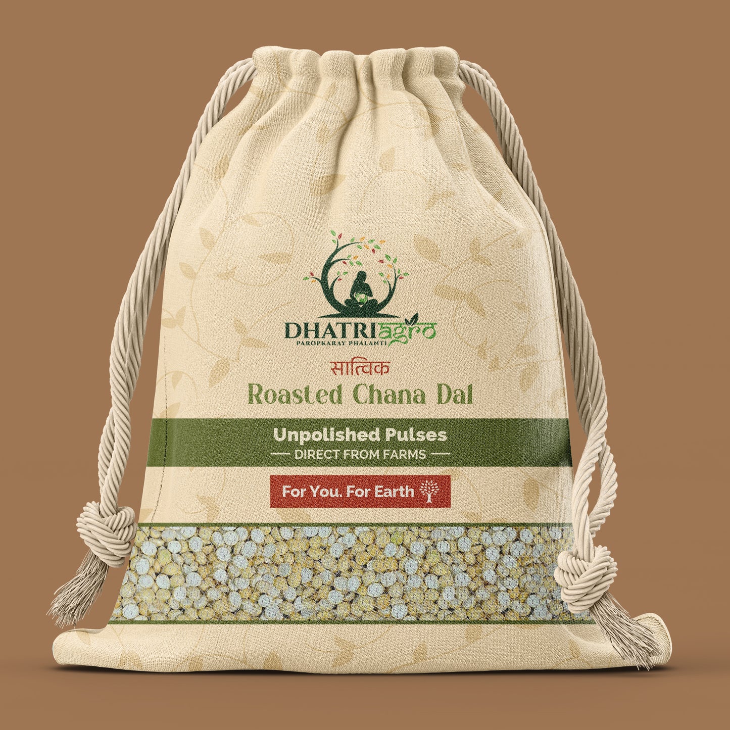 Unpolished Roasted Chana Dal, 1 Kg | Organic Split Bengal gram | Farm Fresh | Gluten Free | Low GI | Flavourful | Chemical Free
