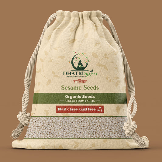 Organic Til, 1 Kg | White Sesame | Farm Fresh | Gluten Free | Omega 3 Rich | Natural | Chemical Free