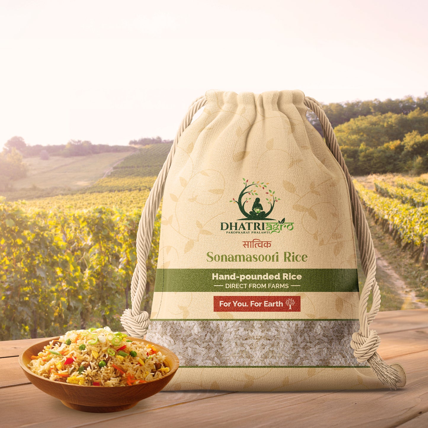 Unpolished Sonamasoori Rice, 1 Kg | Organic Samba Masoori | Farm Fresh | Gluten Free | Rich in Fiber | Flavourful | Natural