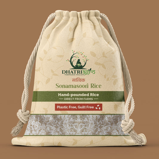 Unpolished Sonamasoori Rice, 1 Kg | Organic Samba Masoori | Farm Fresh | Gluten Free | Rich in Fiber | Flavourful | Natural