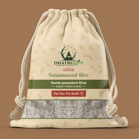 Unpolished Sonamasoori Rice, 1 Kg | Organic Samba Masoori | Farm Fresh | Gluten Free | Rich in Fiber | Flavourful | Natural
