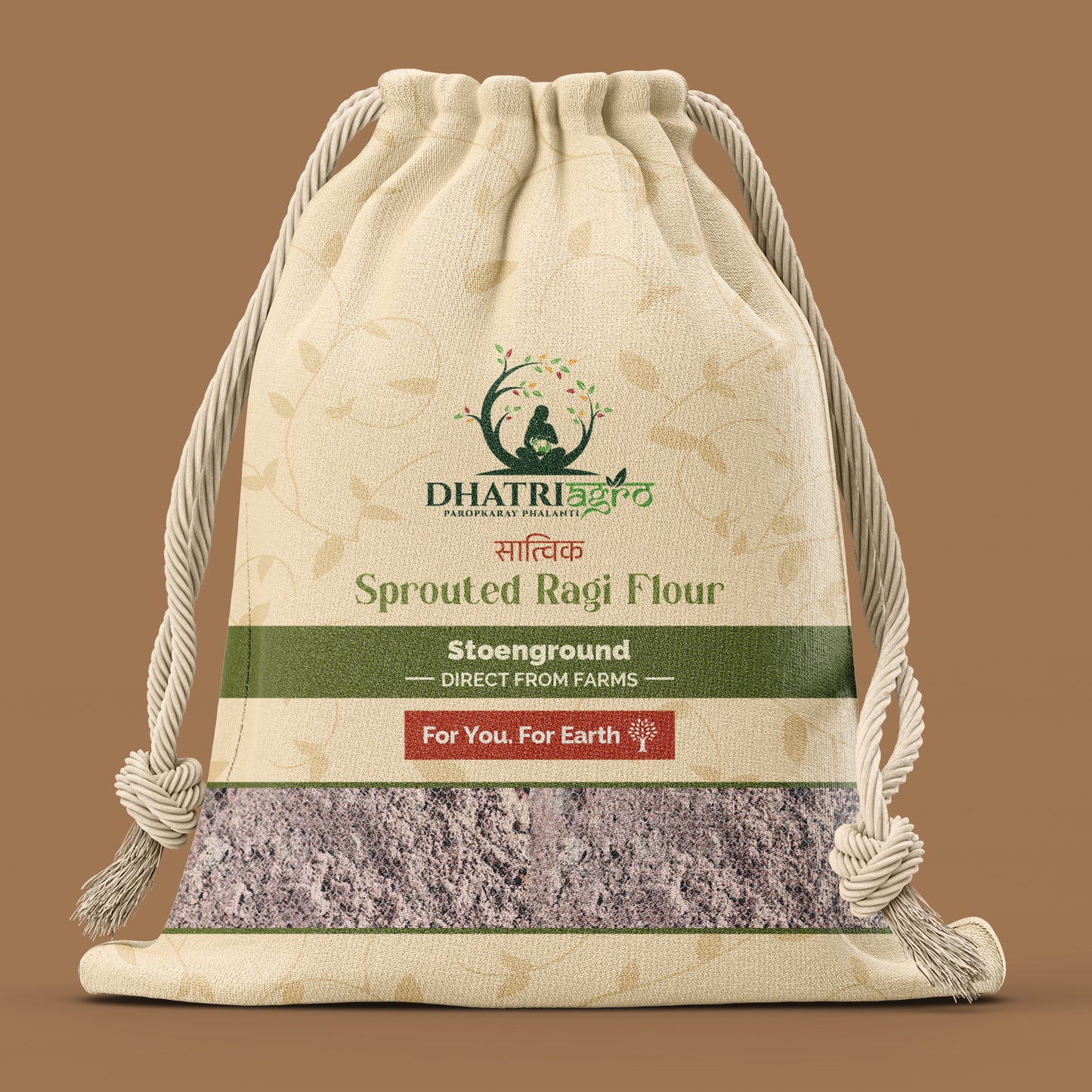 Dhatri Agro Sprouted Ragi Flour, 1 Kg | Nachni Atta | Iron-Rich, Diabetic-Friendly | Natural, Chemical-Free | Eco-Friendly