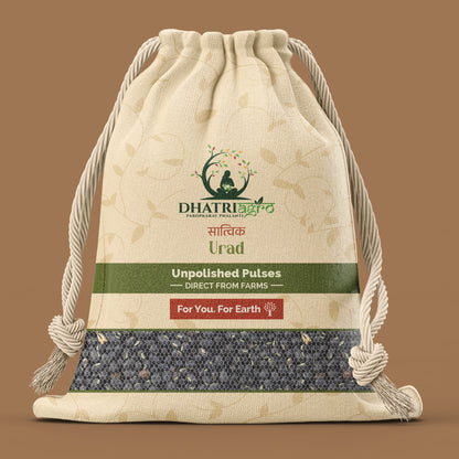 Unpolished Urad, 1 Kg | Organic Black Gram Whole | Farm Fresh | Calcium Rich | Diabetic Friendly | Maharashtra Pulses | Pesticide Free