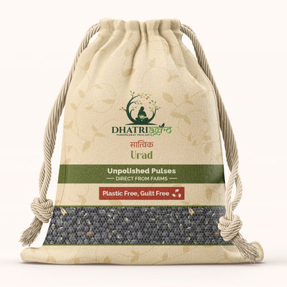 Unpolished Urad, 1 Kg | Organic Black Gram Whole | Farm Fresh | Calcium Rich | Diabetic Friendly | Maharashtra Pulses | Pesticide Free