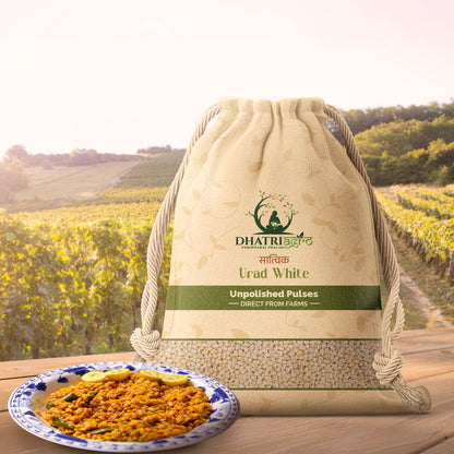 Unpolished Urad White Whole (Gota), 1 Kg | Organic Sabut Urad | Farm Fresh | Vegan | Gluten Free | Protein Rich | Chemical Free