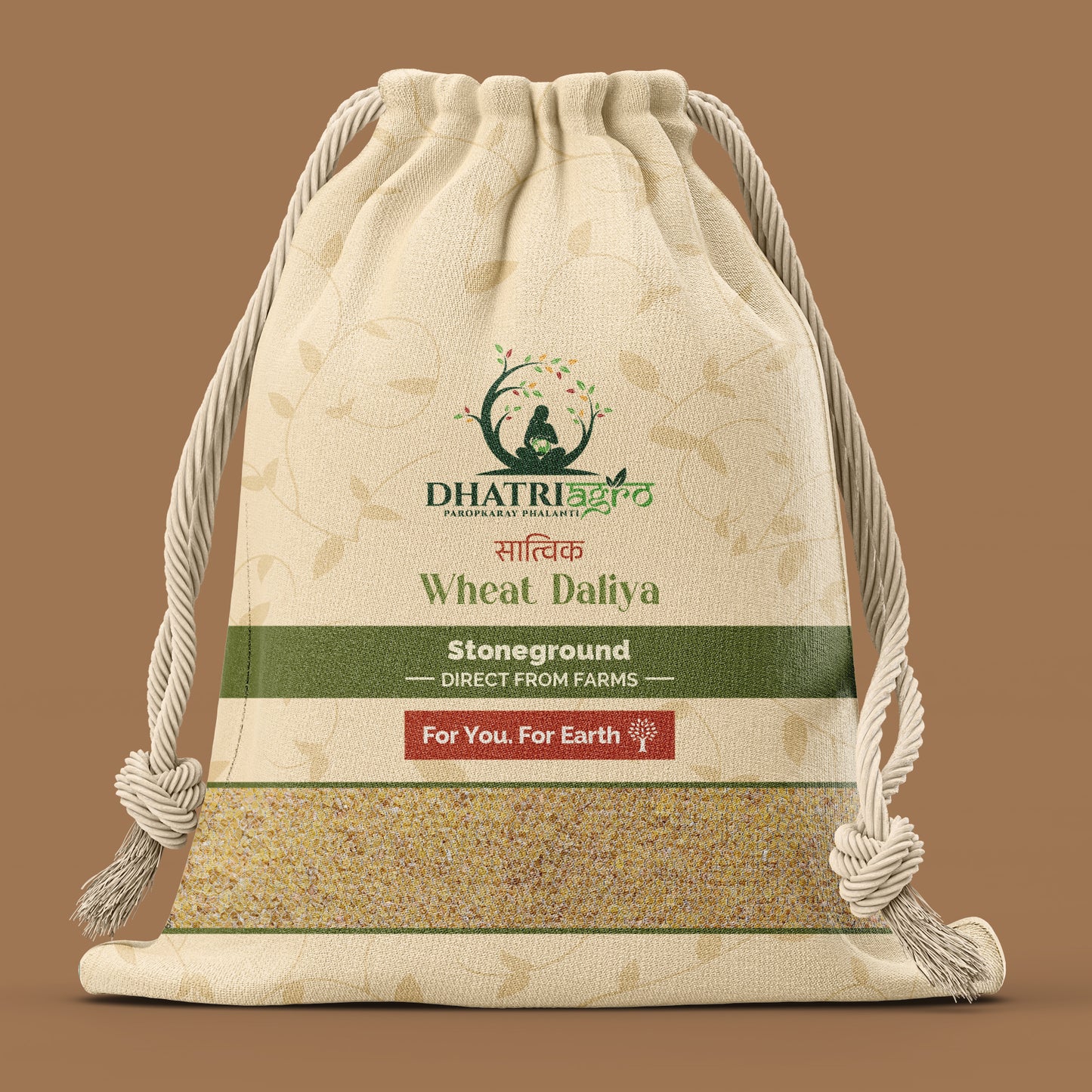 Stoneground Wheat Daliya, 1 Kg | Organic Samba Rava | Farm Fresh | Low GI | Diabetic Friendly | Flavorful | Pesticide Free